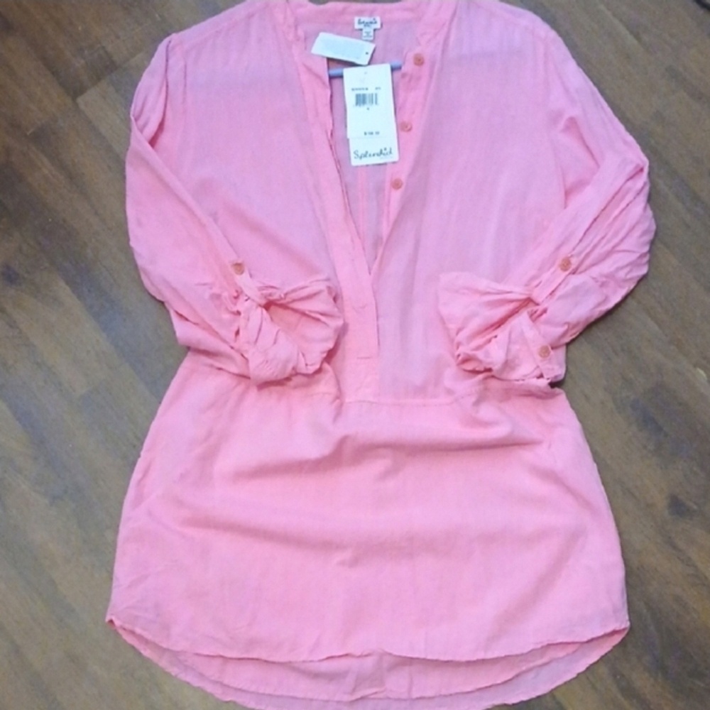 SPLENDID Womens Size S Bubblegum Pink Tunic Top NWOT